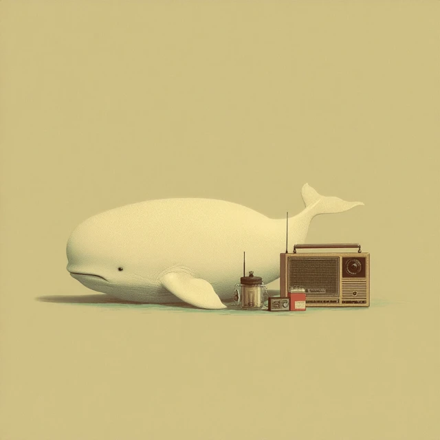 White Whale Lo-Fi Illustration
