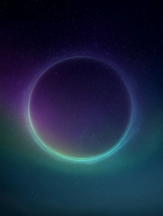 Aurora Borealis Night Sky Illustration