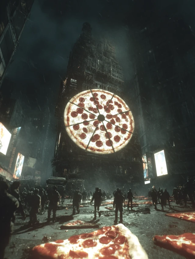 Pizza Doomsday Clock Gothic Times Square