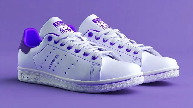 Adidas Stan Smith Shoes White and Purple