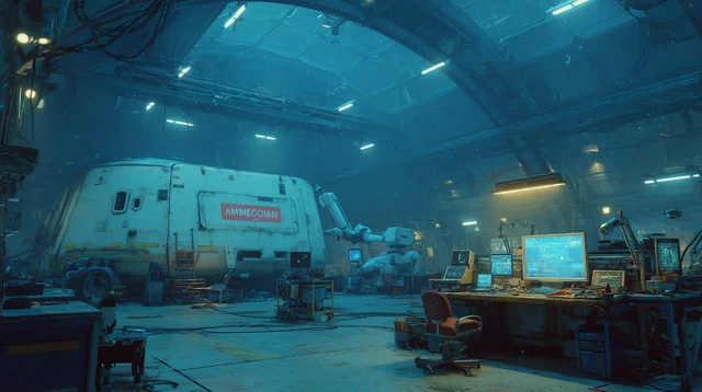 Futuristic Robot Lab Interior Design
