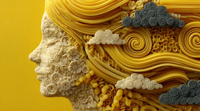 Pasta Art Creative Food Advertisement