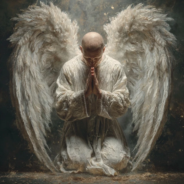 Angel Praying Stay Strong Believe in Miracles