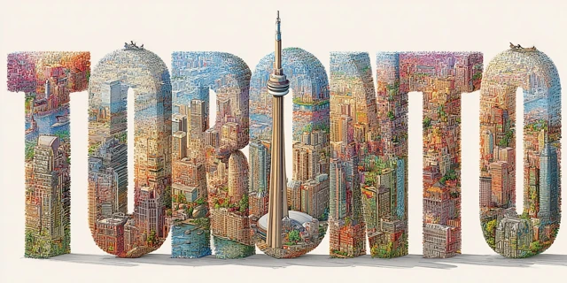 Toronto Skyline Cutout Word Art
