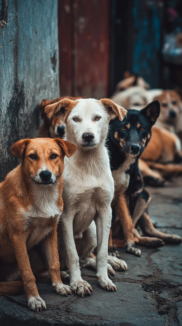 Group of Dogs Posing Adorably