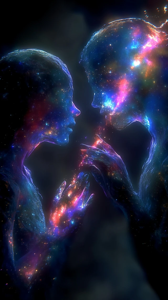Cosmic Beings Meeting in Space