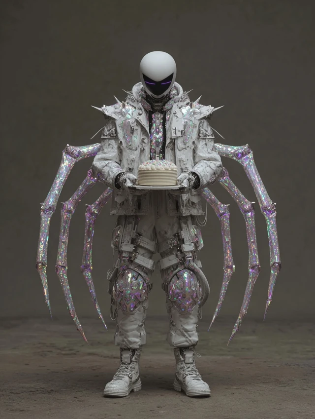 Cyberpunk SpiderMan Cyborg Birthday Cake