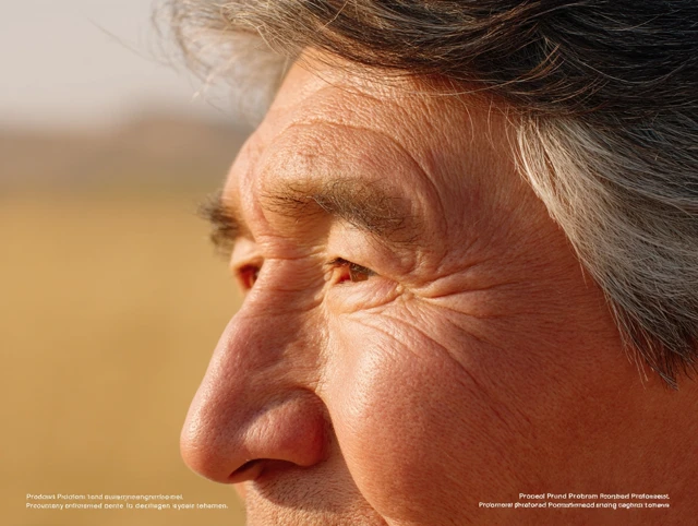 Grandmothers Face Strong Emotion Close Up
