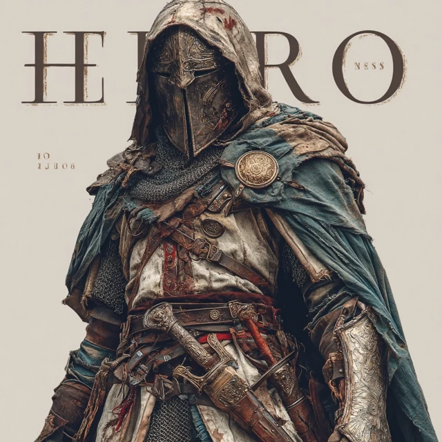 Young Hero Standing in Forest