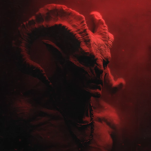 Devil in Hell Fiery Demon Creature