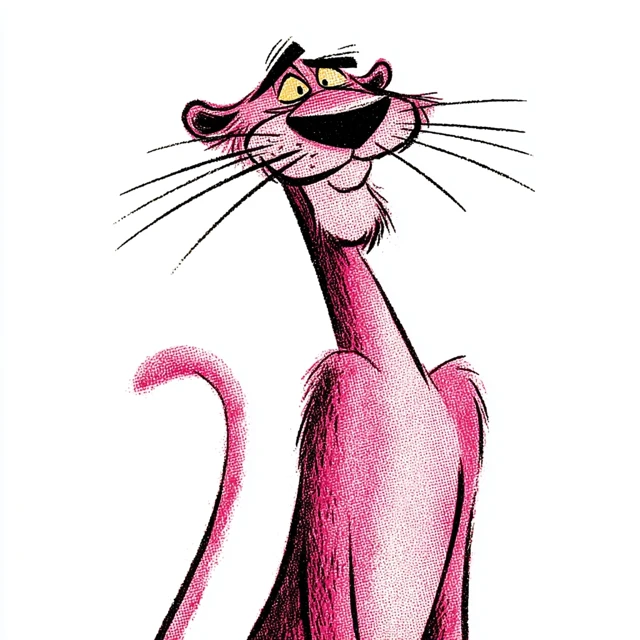 Pink Panther Cartoon Poster Art