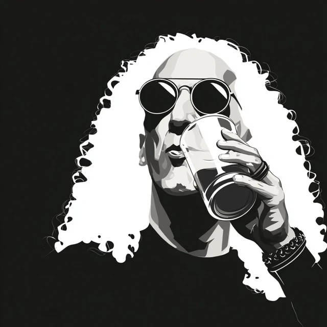 Dee Snider Minimalist Logo Black and White