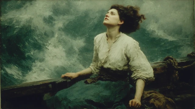 Girl in Water by Franz Stuck Artistic Depiction