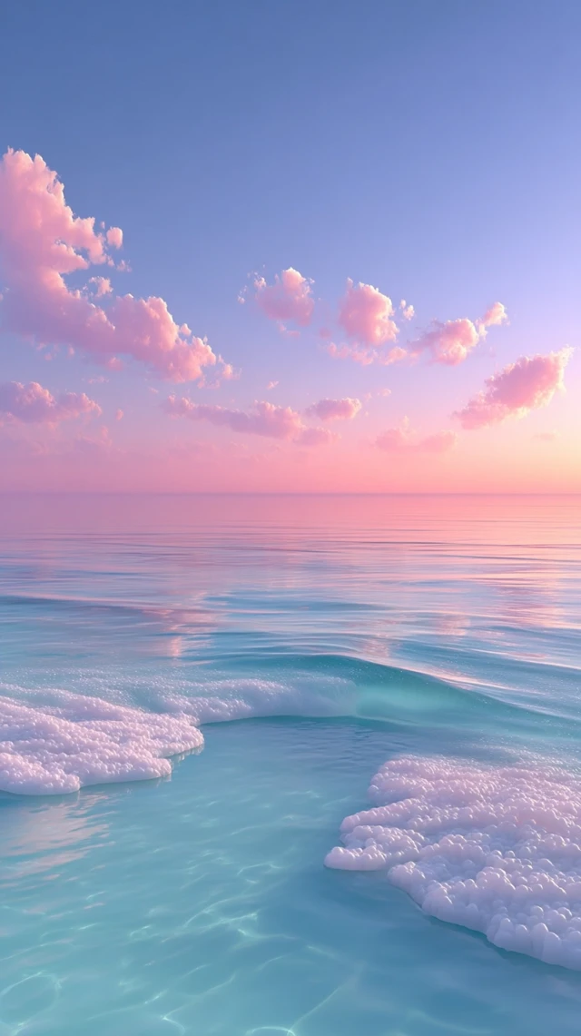 Pink Sky and Blue Sea: Beautiful Pastel Sunset Photography