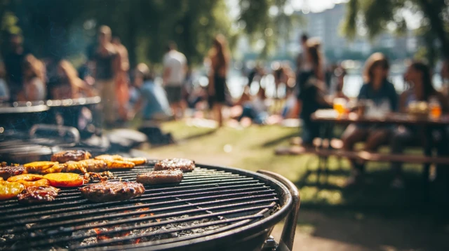 Summer Picnic BBQ Grill Food Friends Park