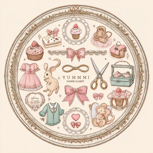 Yummi Closet Cute Illustration Vintage Style