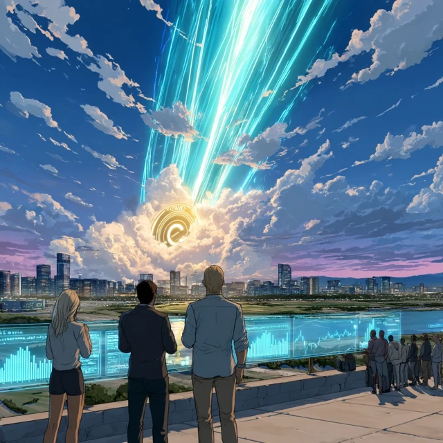 Anime Crypto City Skyline