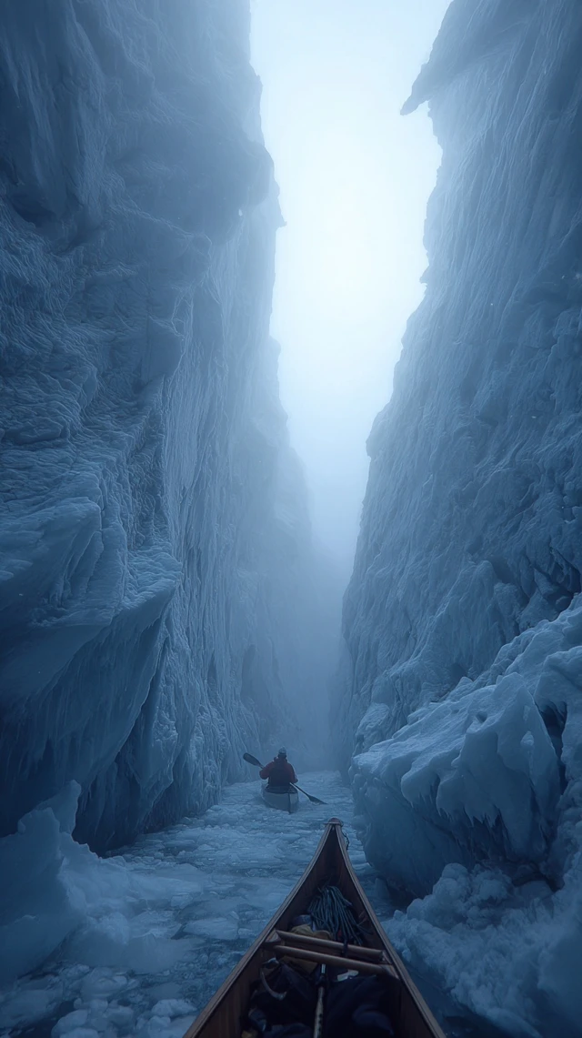Icy Canyon Glacier Paddle Claustrophobic Ominous