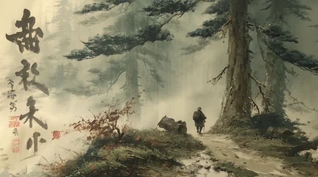 Chinese Ink Forest Journey into Silence Nature Calling