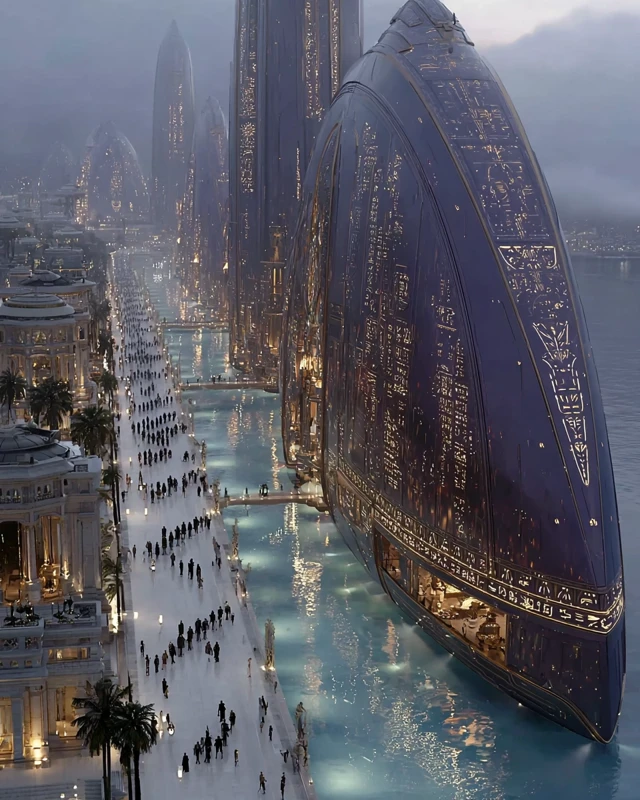 Futuristic SciFi Cityscape Awe Inspiring Empire