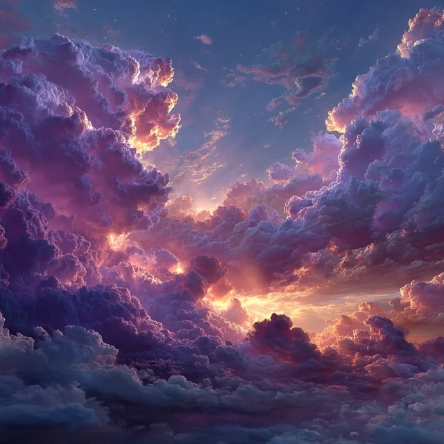 Purple Cloudscape HDRI Photo Stunning Sky