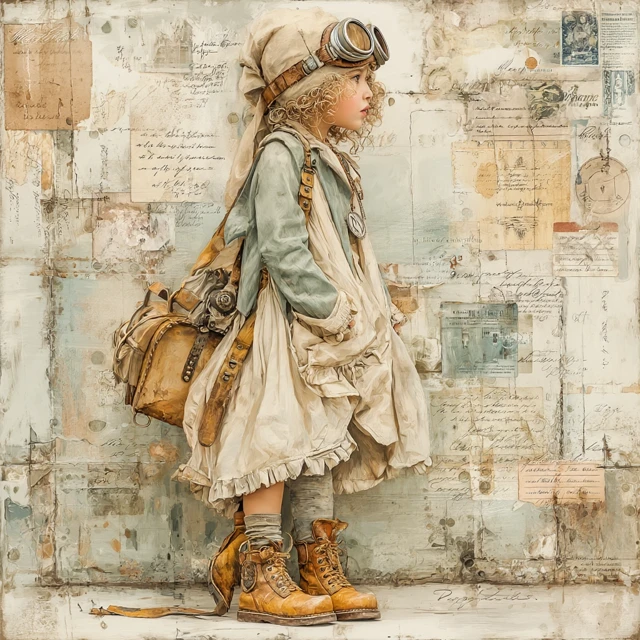 Steampunk Girl Illustration: Whimsical and Detailed