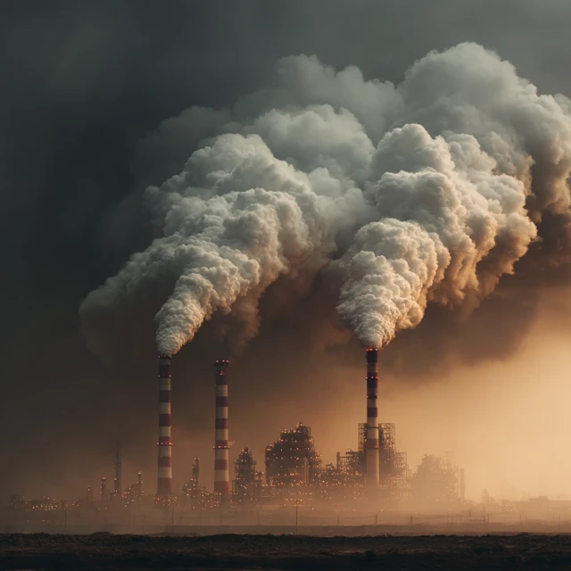 Industrial Plant Smoke Pollution Environmental Damage
