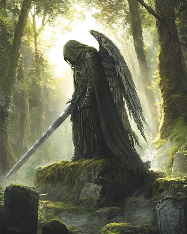Winged Sentinel in the Forest