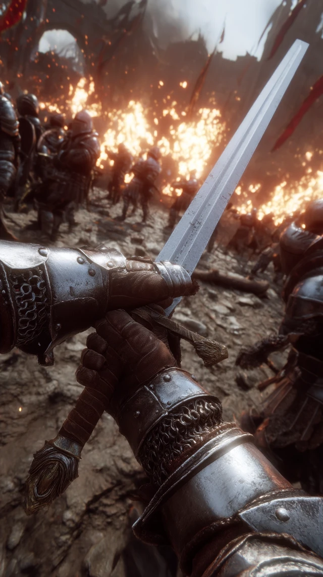 Medieval Battlefield Excalibur Sword 3D