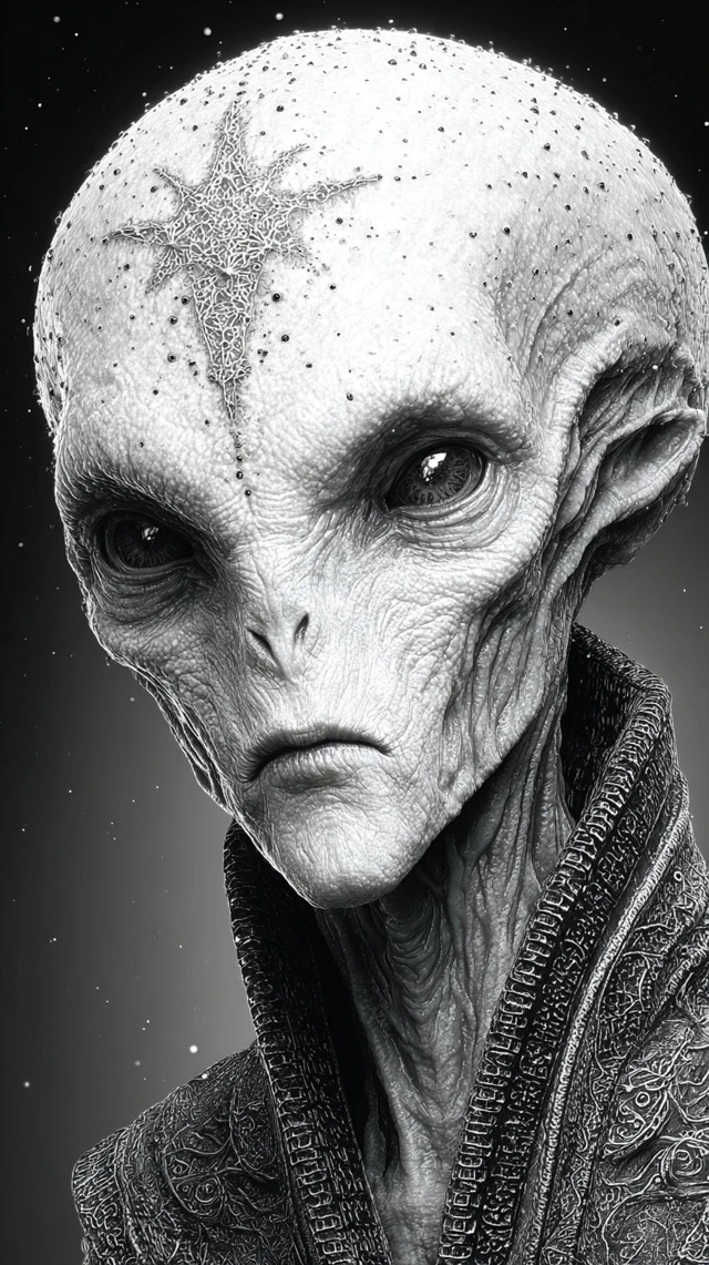 Alien Vampire Ancestor Bioluminescent Surreal Portrait