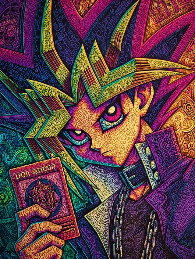 Yugi Mutou Mosaic Ink Art Epic Artwork