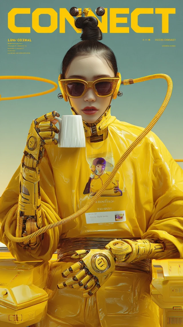 CONNECTi Magazine Cover Model Futuristic Style