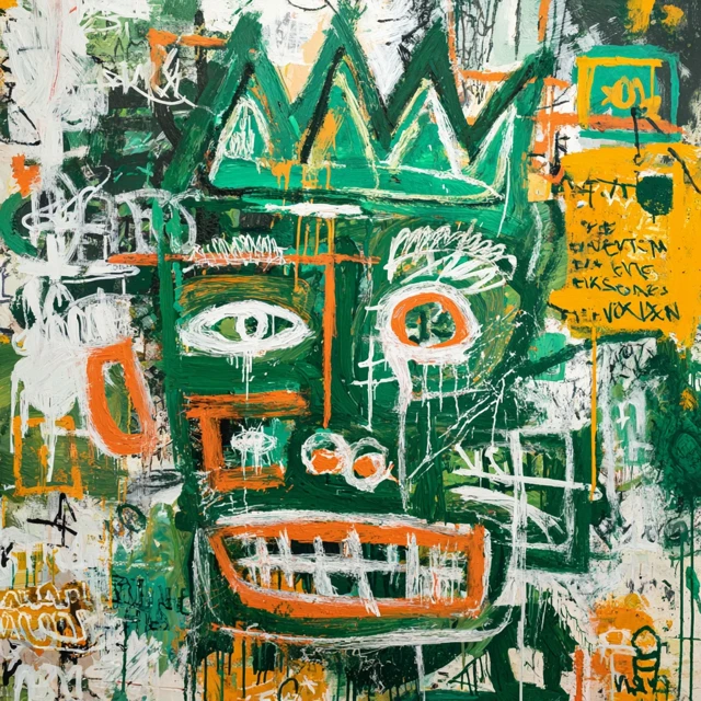Basquiat Inspired Nigerian Art Abstract Painting