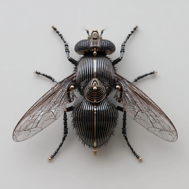 Architectural Housefly Insect Art 3D