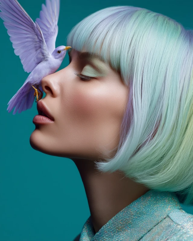 Fashion Photography Bird and Woman Editorial