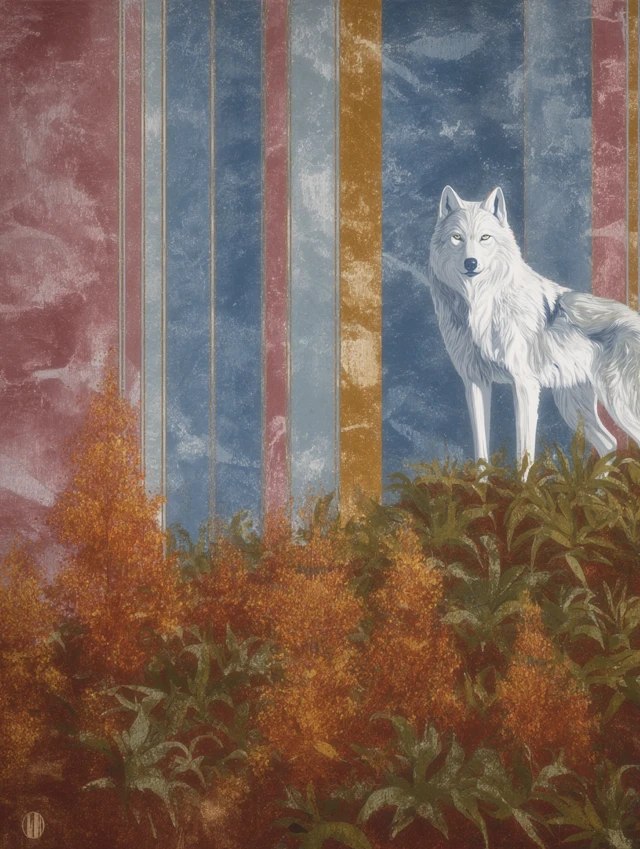 Mystical Wolf Painting