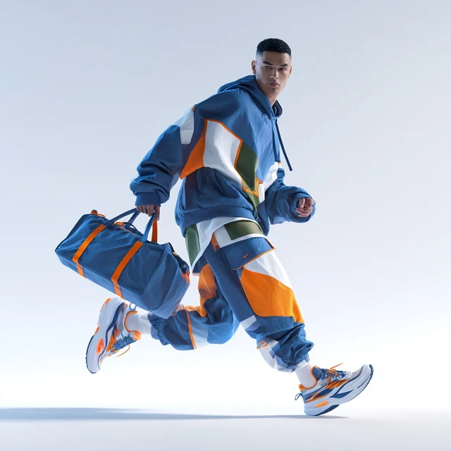 Indian Streetwear Fashion 3D Mockup Running Pose
