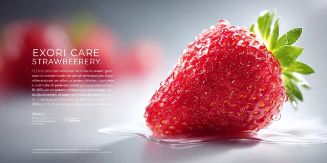 Fresh Strawberry Extreme Close Up Food Photography