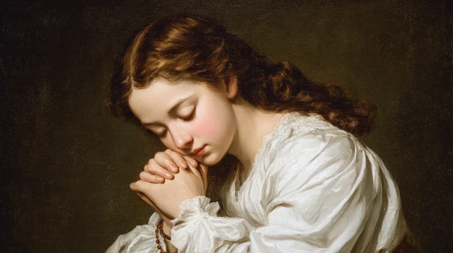 Jan Steen Oil Painting Elegant Woman Praying
