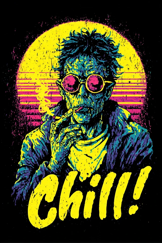 Chill Gorilla T-shirt Design - Retro Cartoon