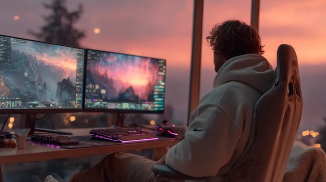 Gamer Streaming Setup Modern PC and Hypebeast Style