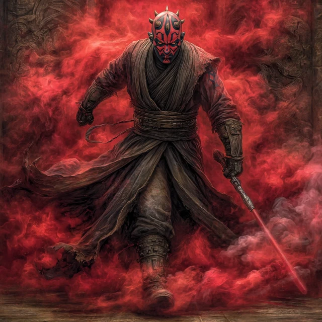 Darth Maul Intense Portrait Star Wars Villain