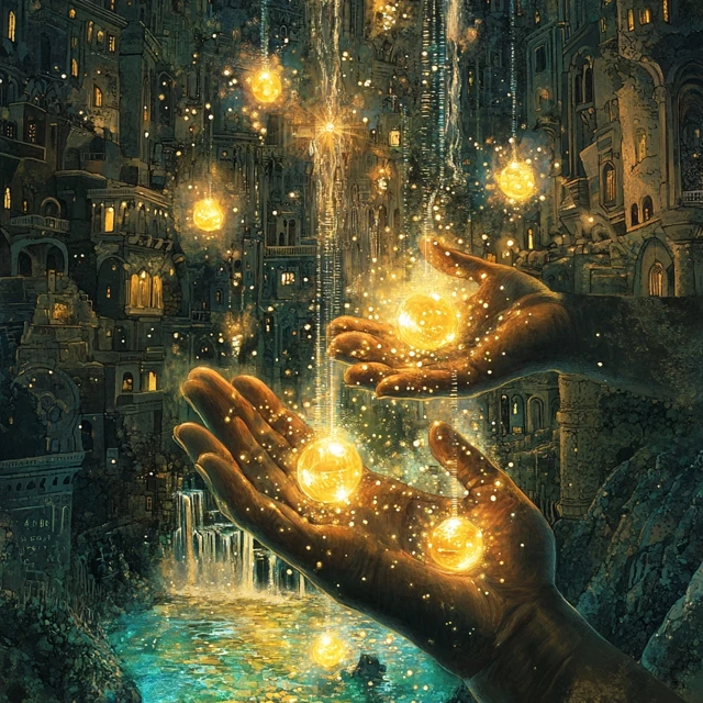 Ajes Power Hands Spiritual Wealth Fantasy Art