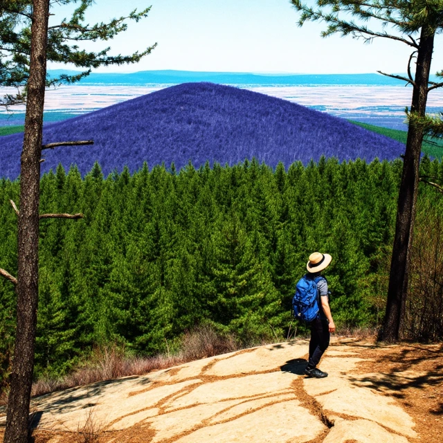Hiking in the Mountains Scenic Forest Trail