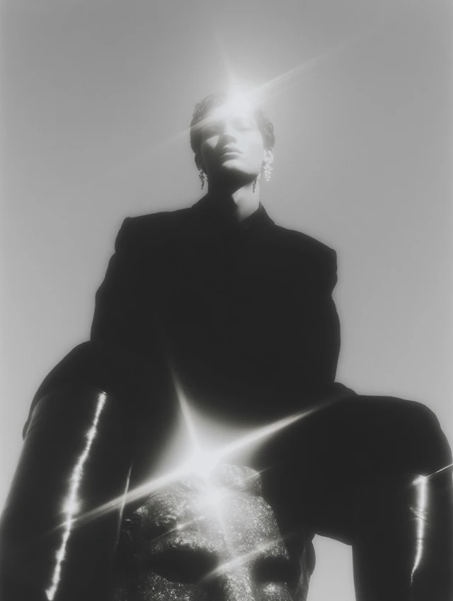 Androgynous Editorial Photo Black and White