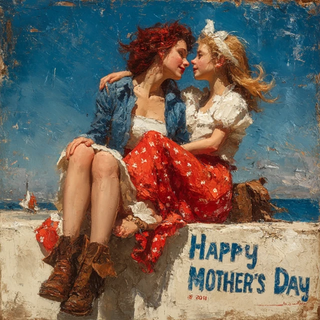 Happy Mothers Day Patriotic Painting