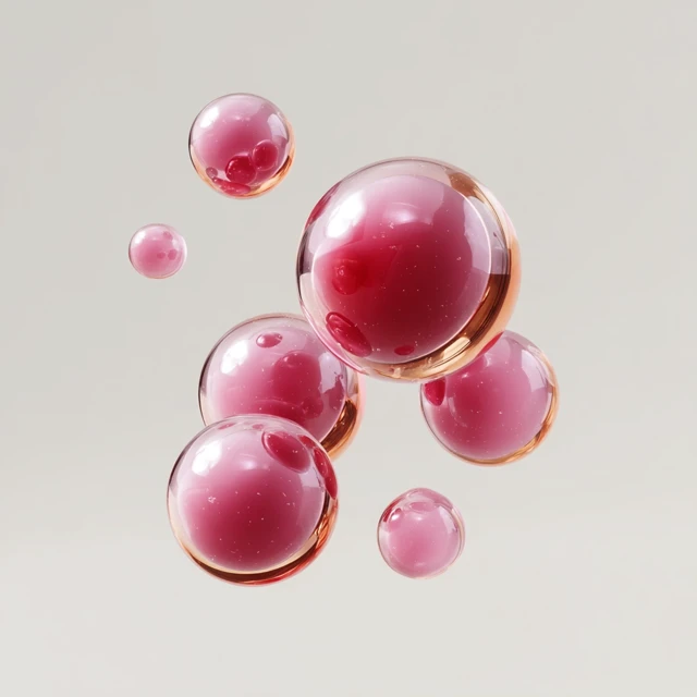 3D Molecular Structure Cosmetic Serum Advertising