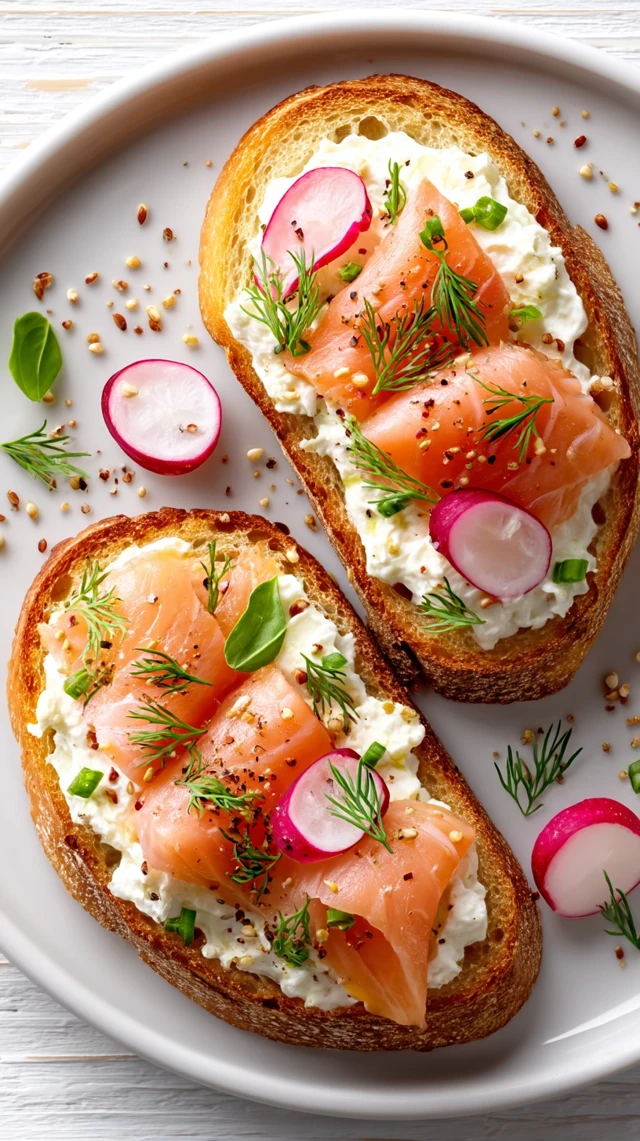 Smorrebrod with Smoked Salmon and Dill