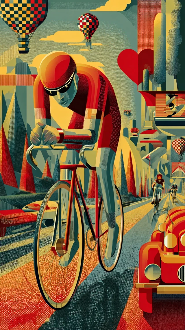 Cycling Race Poster Depero Style