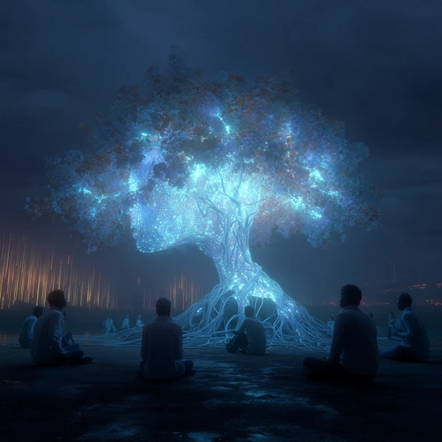 Bio-AI Tree Healing Memories - Concept Art